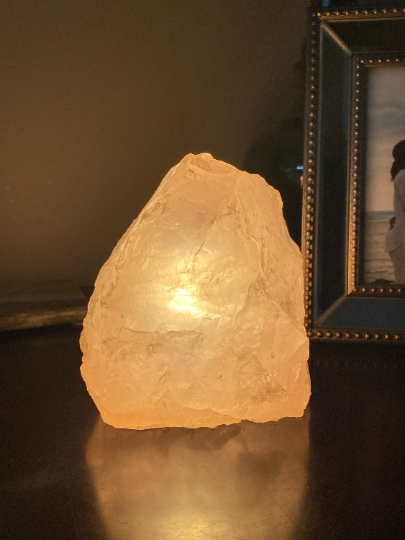 Enchanted Rose Quartz Crystal Lamp: A Beacon of Love and Serenity